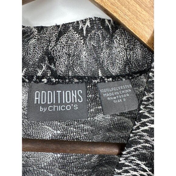 Additions By Chicos Sheer Open Front Cardigan Lightweight Long Sleeve Size L - Picture 4 of 7